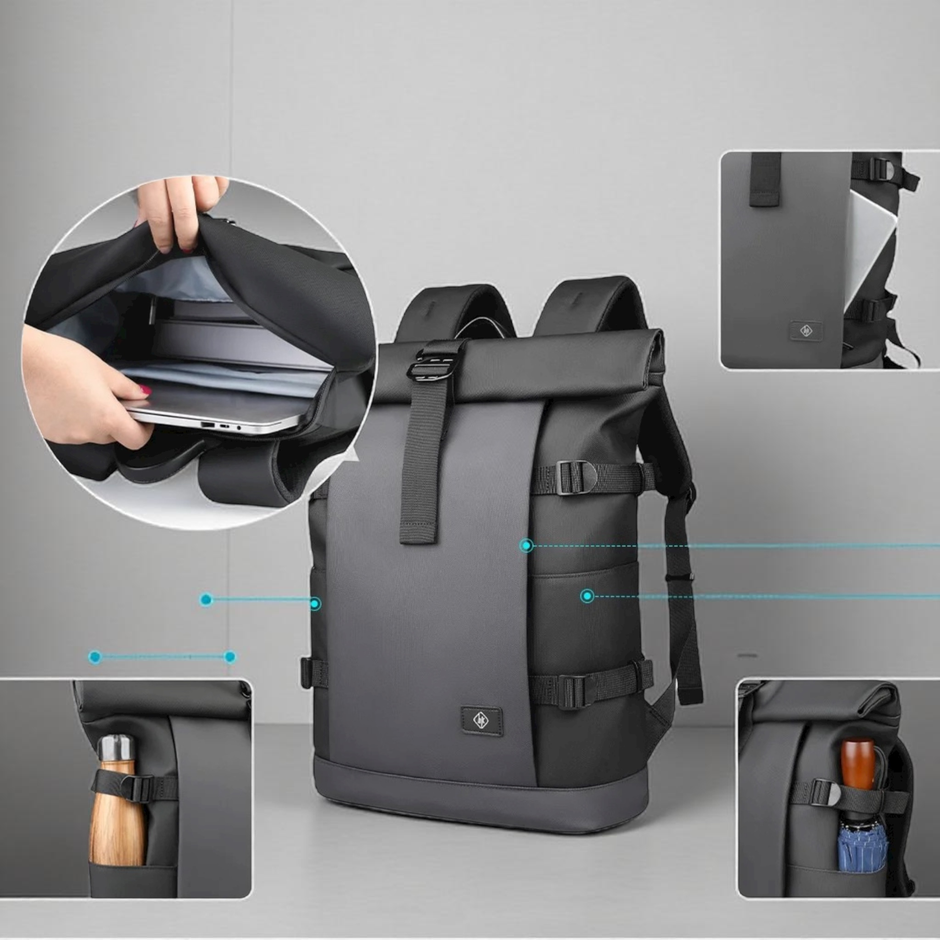 Storm Skin | Water-Resistant Roll-Top Backpack