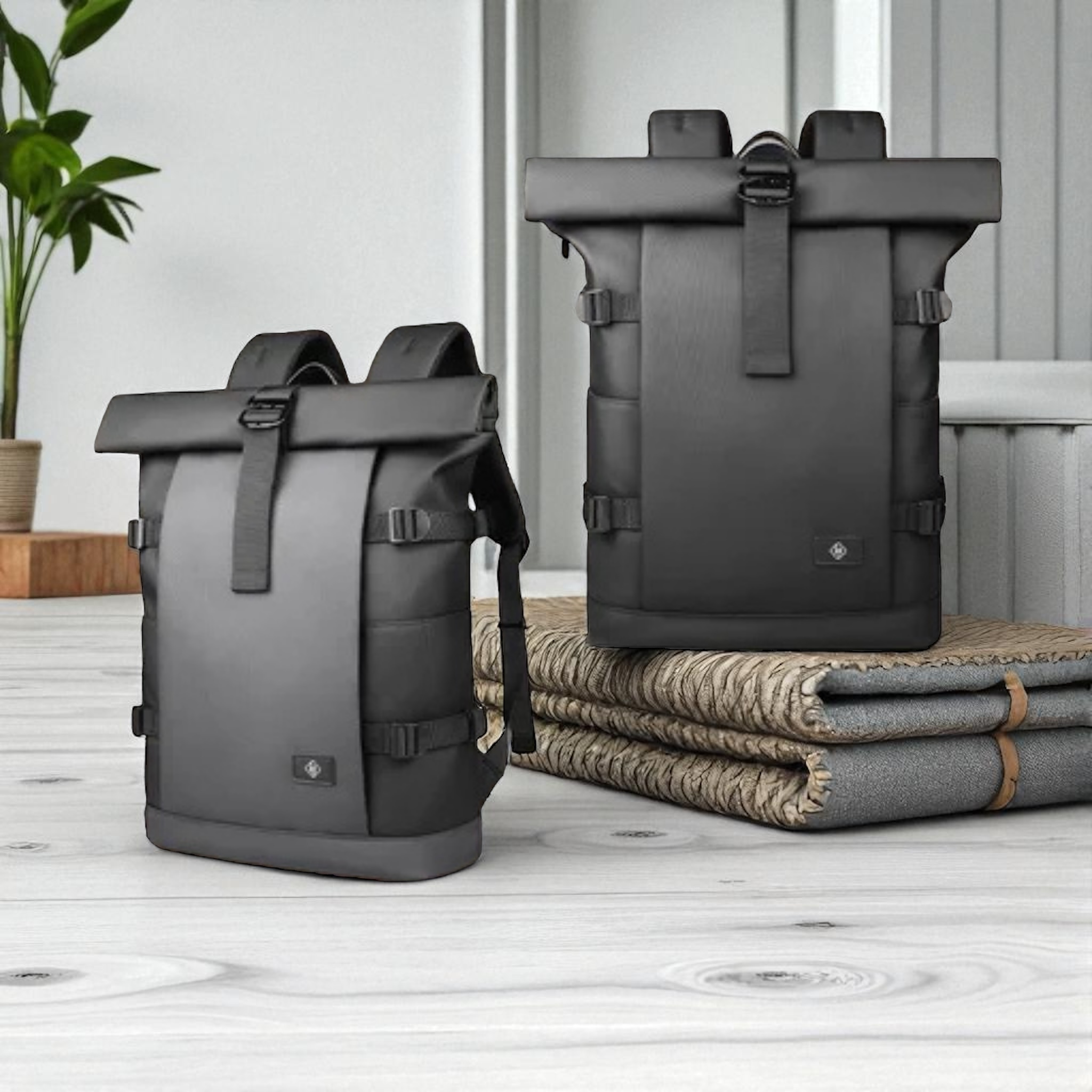 Storm Skin | Water-Resistant Roll-Top Backpack